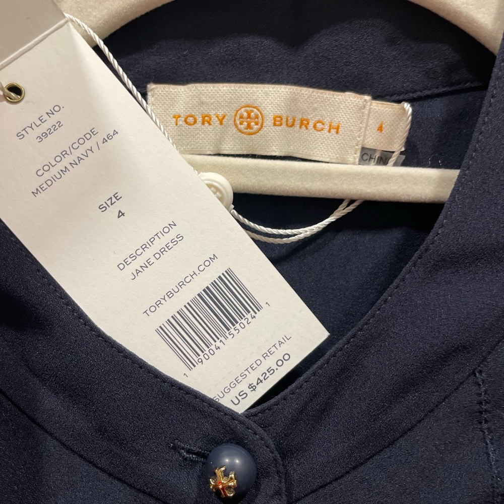 Tory Burch Midnight Blue Ruffle Dress - Picture 2 of 5